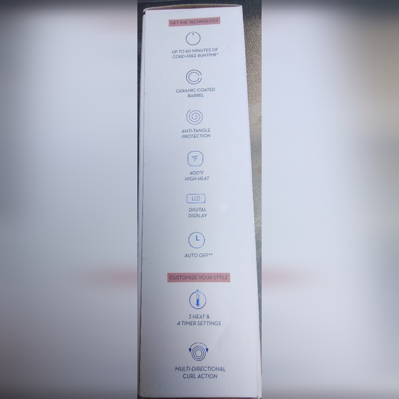 Conair Unbound Cordless Auto Curler Beauty In Motion for Curls and Waves Purple - Picture 2 of 11